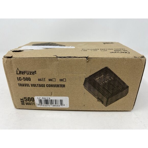 LiteFuze LC-500 US 500W Travel Voltage Converter - USA Cord - Step Up/Down NEW - Picture 9 of 10